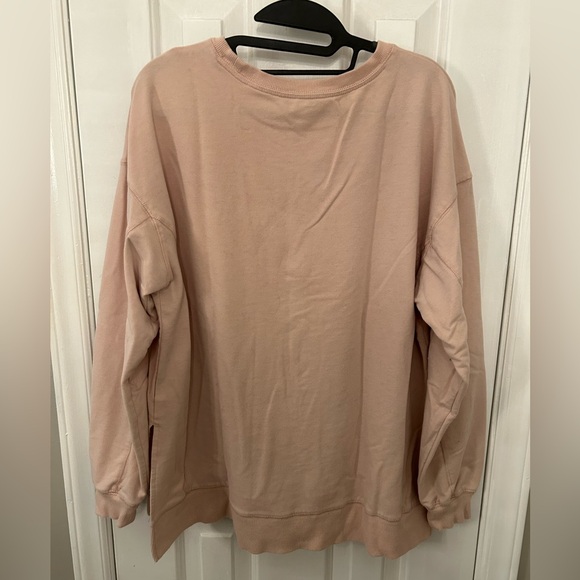 Wildfox Size L Large Blush Pink “But First, Cocktails” Sweatshirt - Picture 3 of 6
